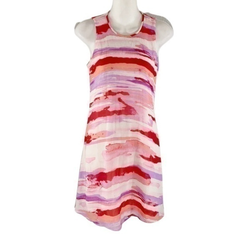 Calvin Klein abstract print sleeveless shift dress